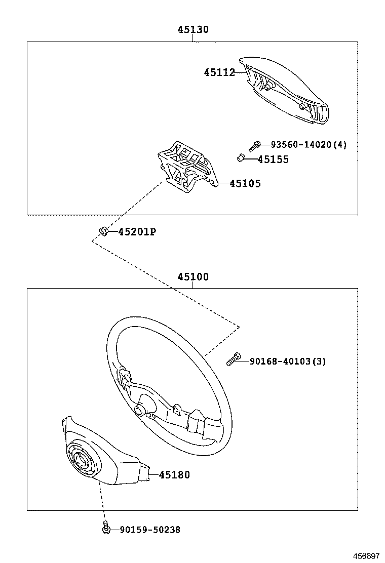 45112-12410-B0 PAD, STEERING WHEEL product image