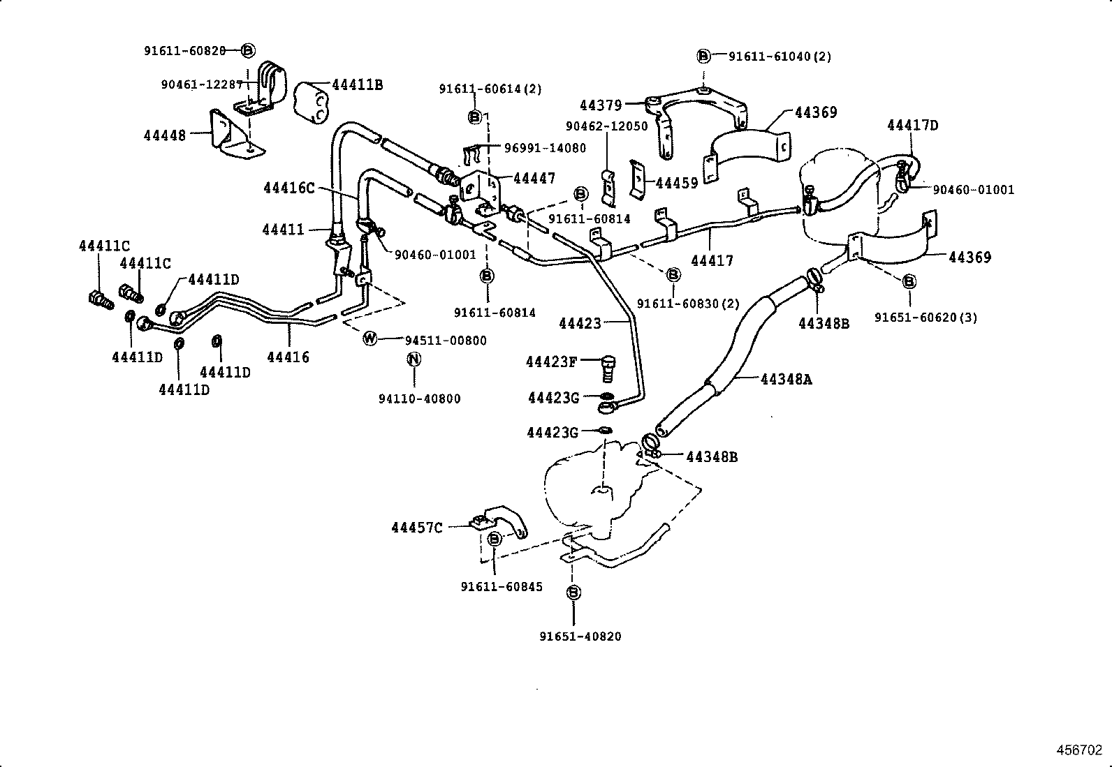 44369-36010 BRACKET, OIL RESERVOIR, NO.1 product image