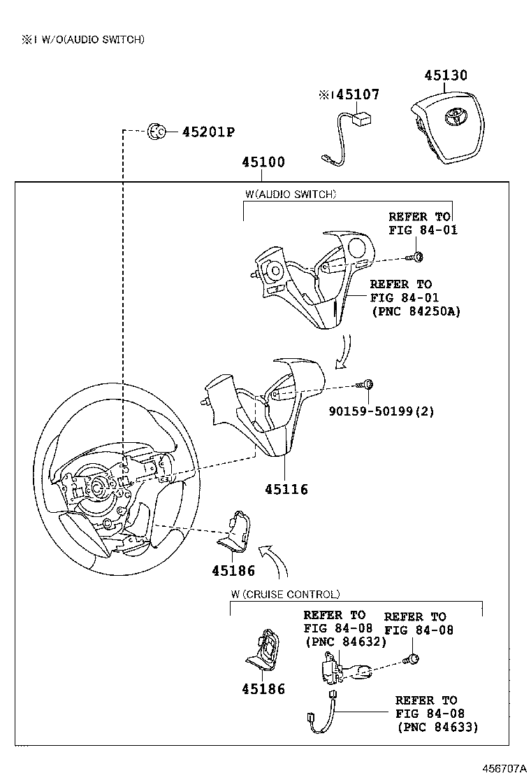 45186-02230-C0 COVER, STEERING WHEEL, LOWER NO.2 product image