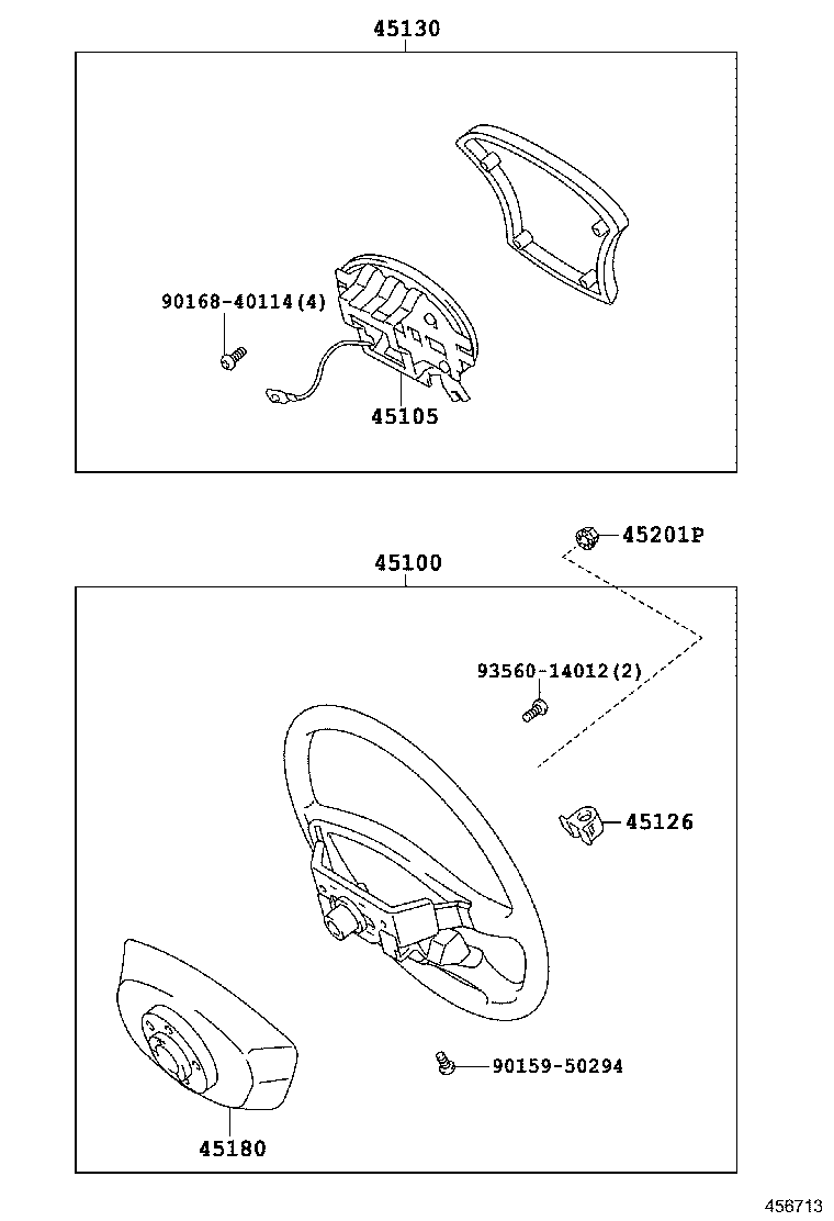 45100-12840-B0 WHEEL ASSY, STEERING product image