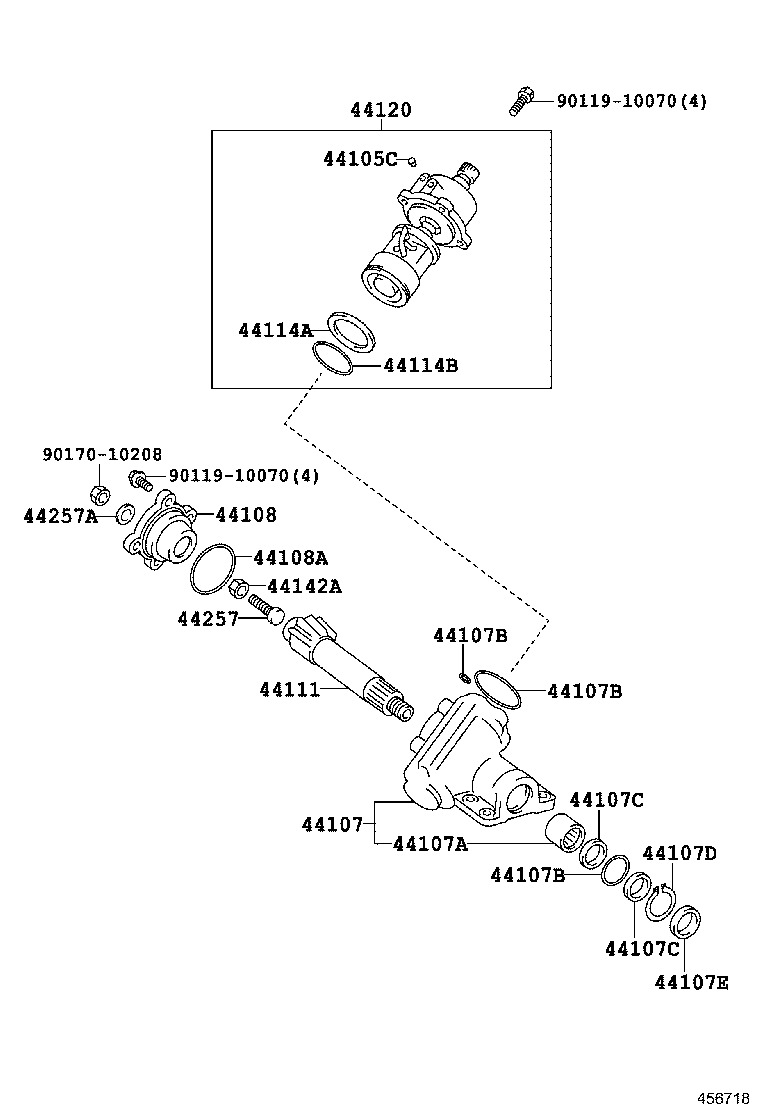 90171-18003 NUT, CASTLE(FOR STEERING DRAG LINK) product image