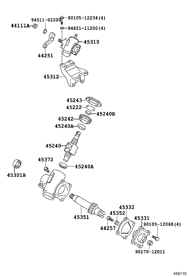 90171-18003 NUT, CASTLE(FOR STEERING DRAG LINK) product image