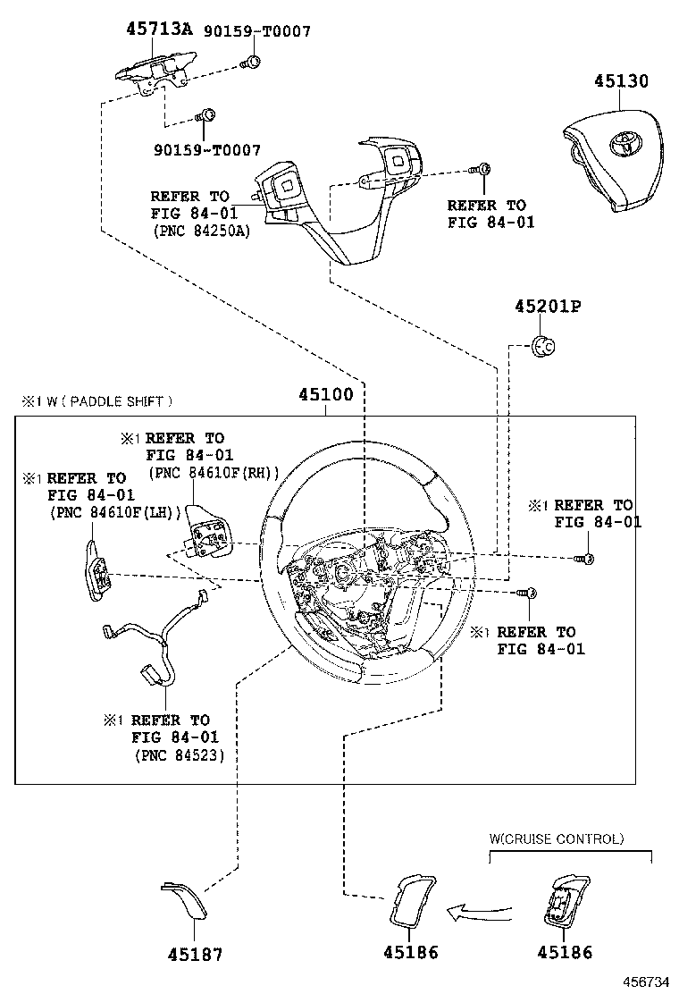 45116-06110 ORNAMENT, STEERING WHEEL, NO.1 product image