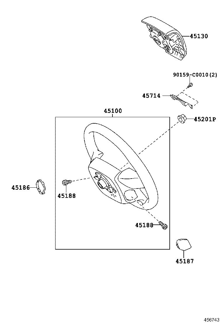 45100-0G021-C0 WHEEL ASSY, STEERING product image