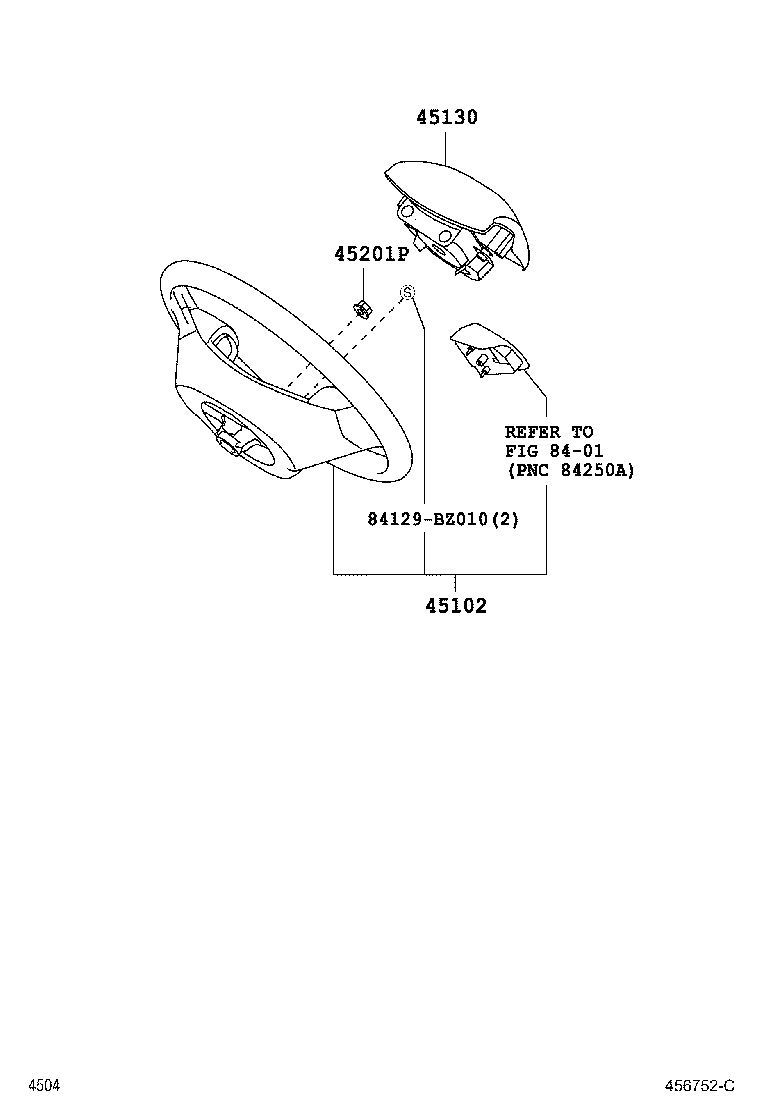 45897-B2020 BOLT, STEERING LOCK SET product image