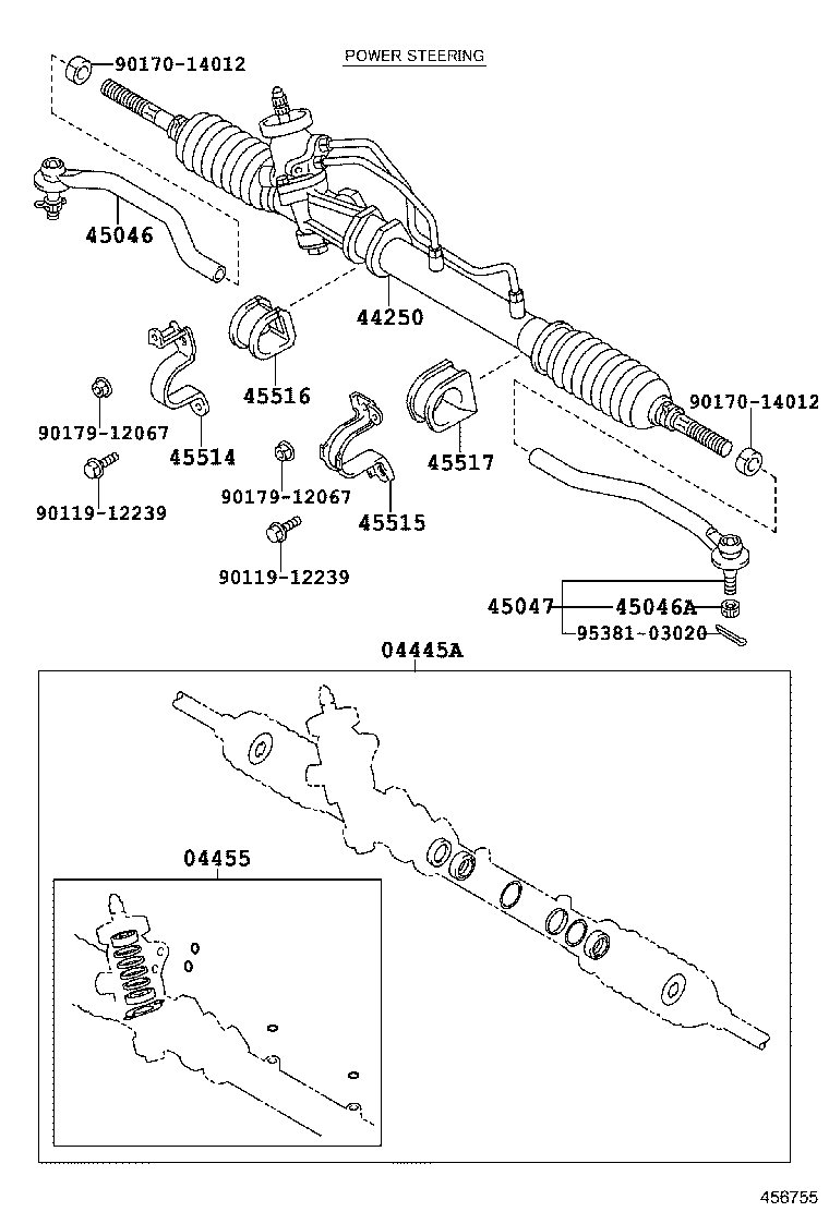44201-12430 VALVE SUB-ASSY, POWER STEERING CONTROL product image