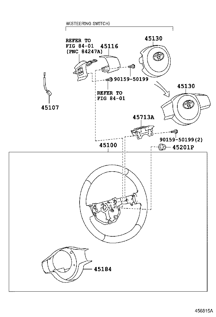 45184-52170-C0 COVER, STEERING WHEEL BOSS, LOWER product image
