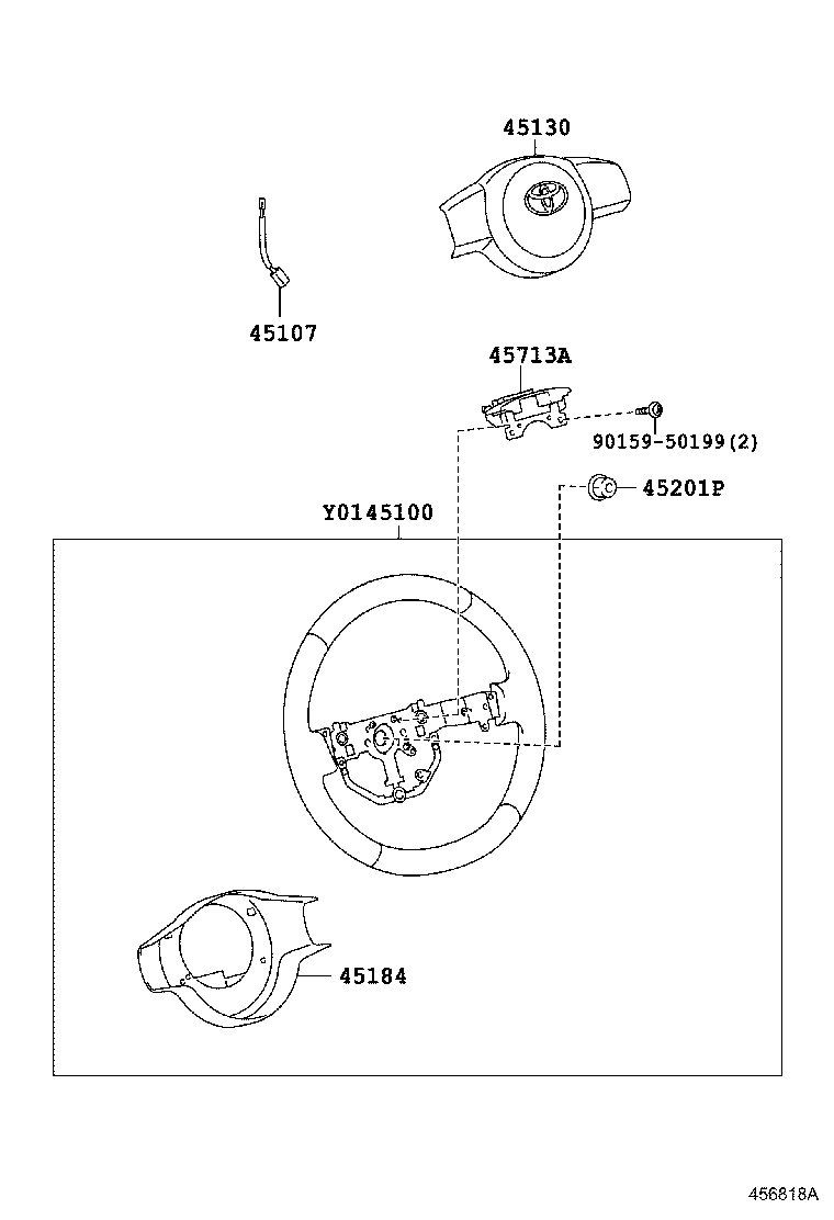 45117-52040-C0 ORNAMENT, STEERING WHEEL, NO.2 product image