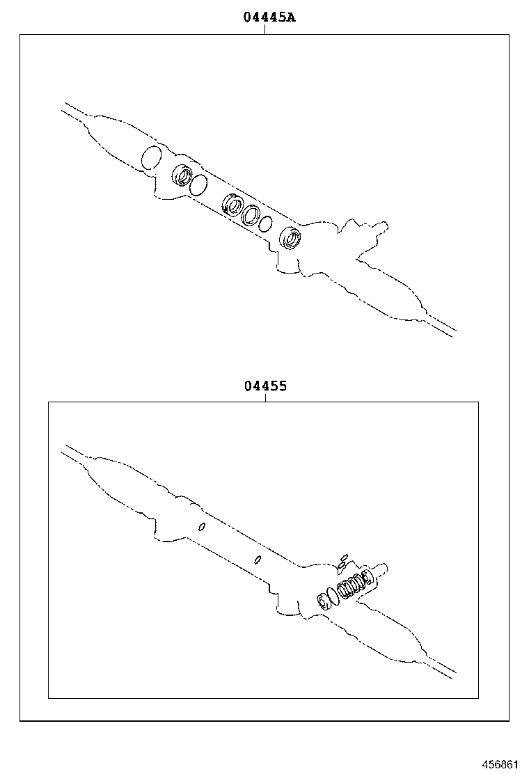 04445-04030 GASKET KIT, POWER STEERING GEAR(FOR RACK & PINION) product image
