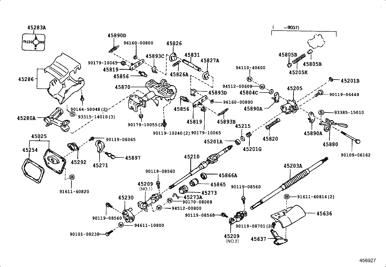 45280-60300 BRACKET ASSY, STEERING COLUMN, UPPER product image