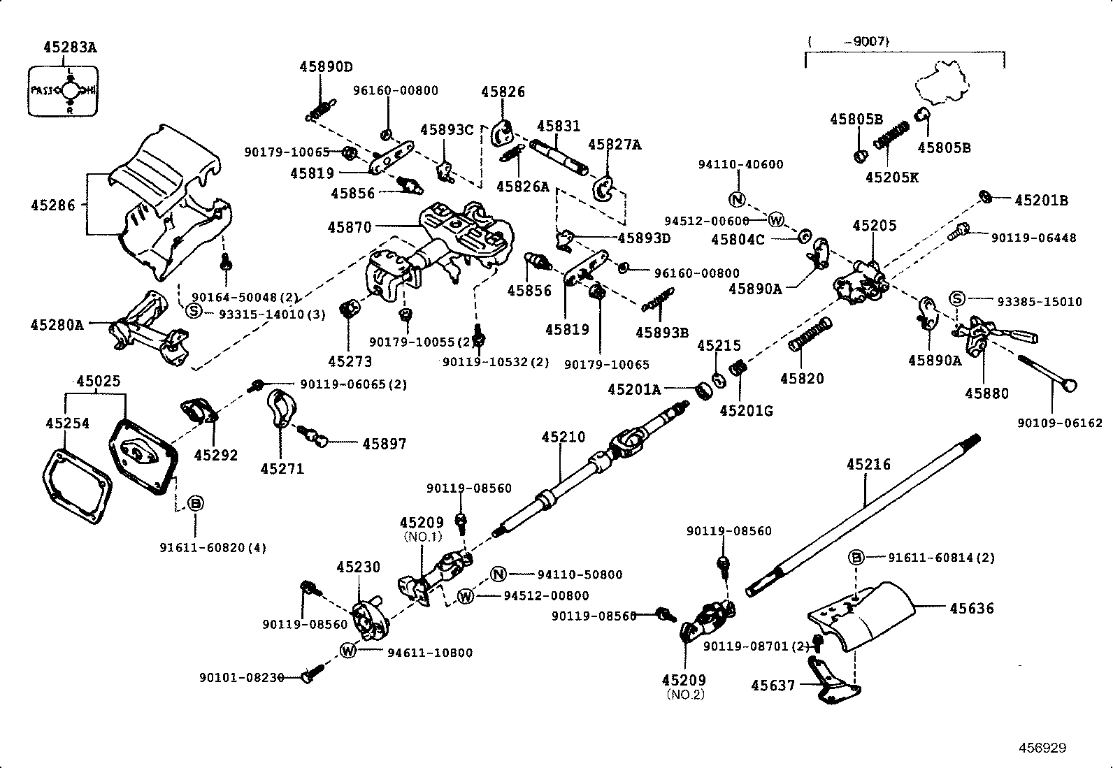 45280-60300 BRACKET ASSY, STEERING COLUMN, UPPER product image