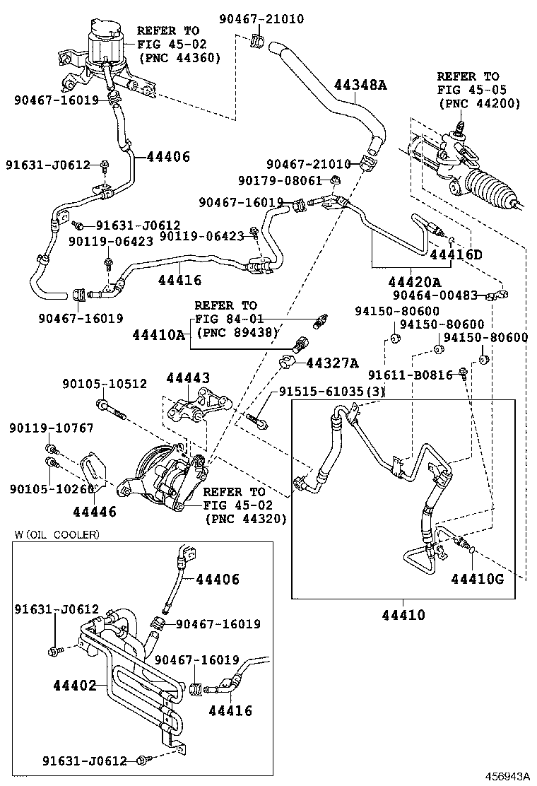 Toyota 44416-48071 TUBE, RETURN(FOR STEERING GEAR OUTLET)