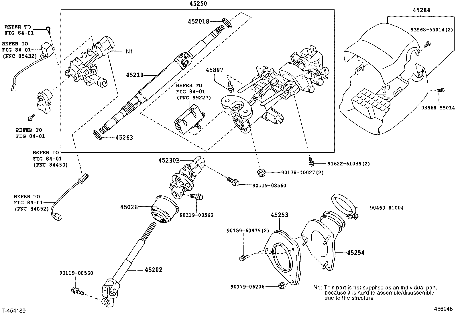 45202-48070 SHAFT SUB-ASSY, STEERING INTERMEDIATE product image