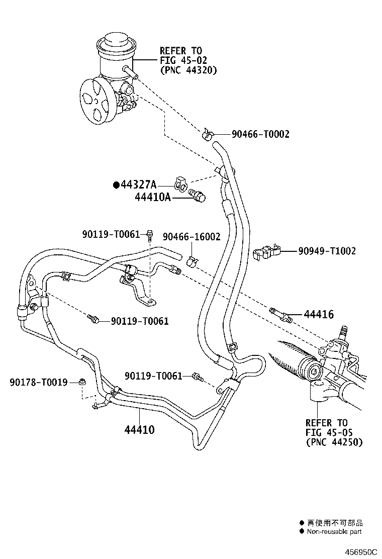 44348-0K080 HOSE, OIL RESERVOIR TO PUMP, NO.1 product image