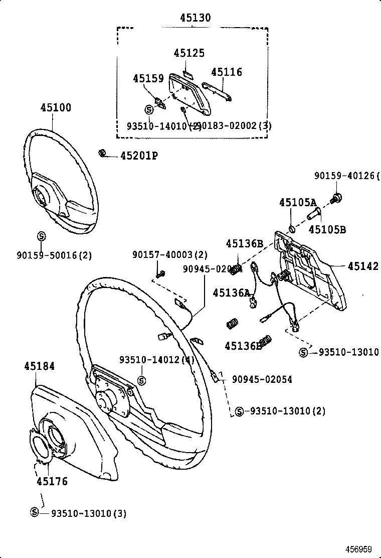45130-26070 BUTTON ASSY, HORN product image