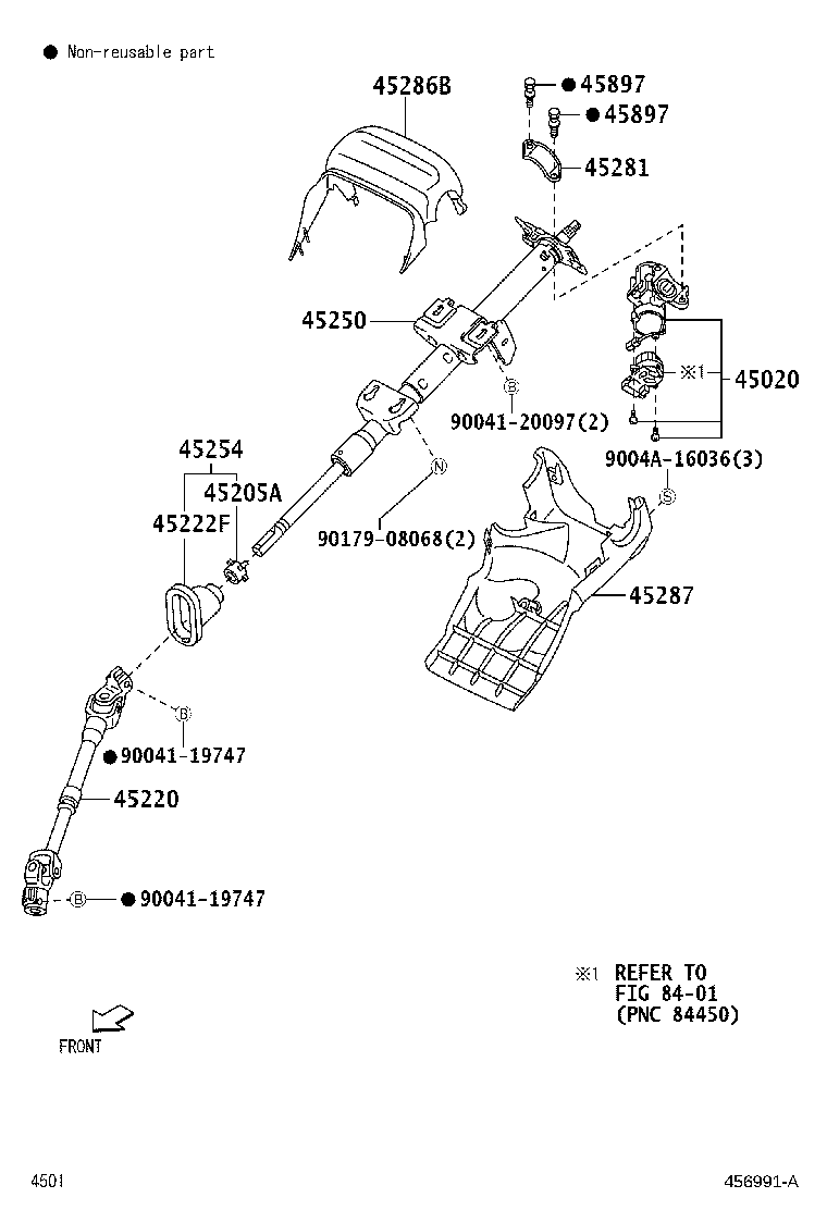 45286-BZ080-B0 COVER, STEERING COLUMN, UPR product image
