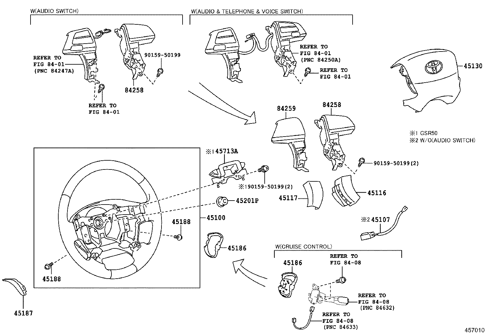 84258-28030 COVER, STEERING PAD, RH product image