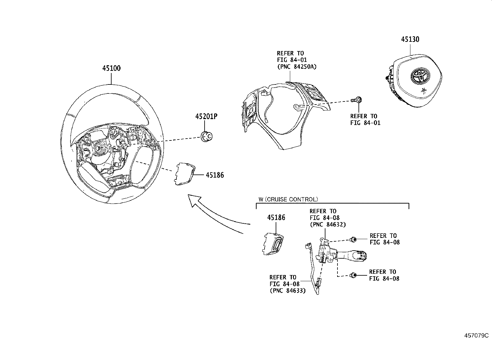 45186-F4010-C0 COVER, STEERING WHEEL, LOWER NO.2 product image