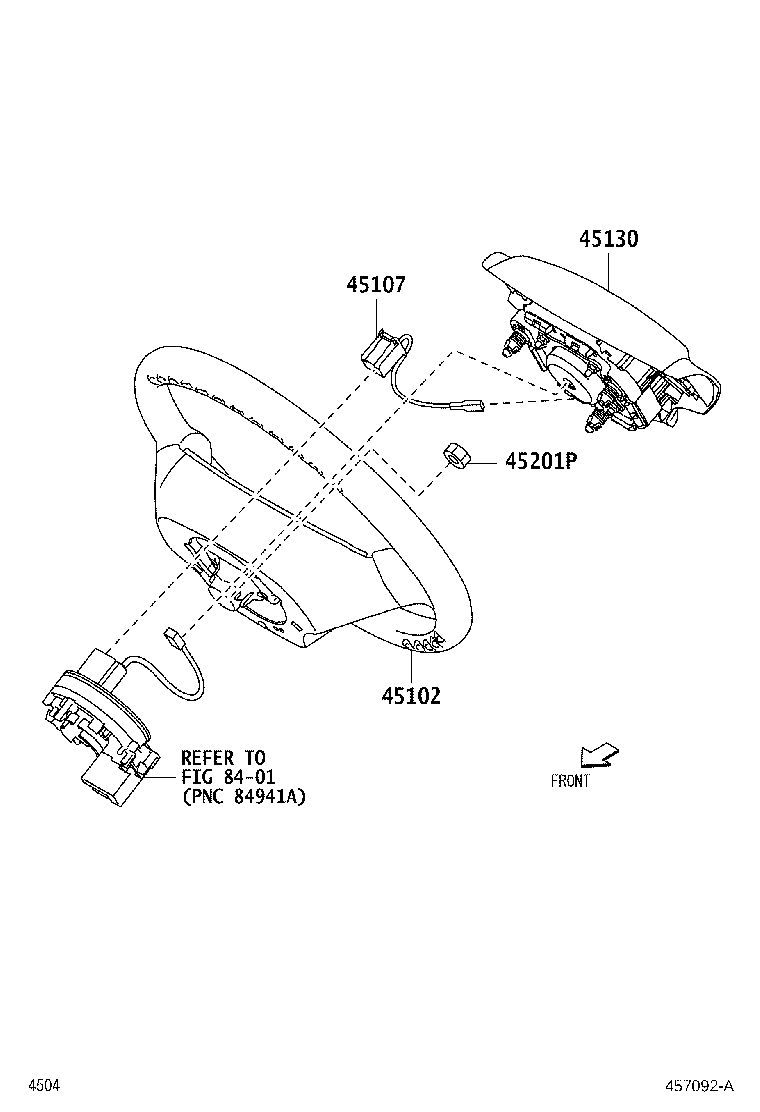 45102-B2B90-C0 WHEEL SUB-ASSY, STEERING product image
