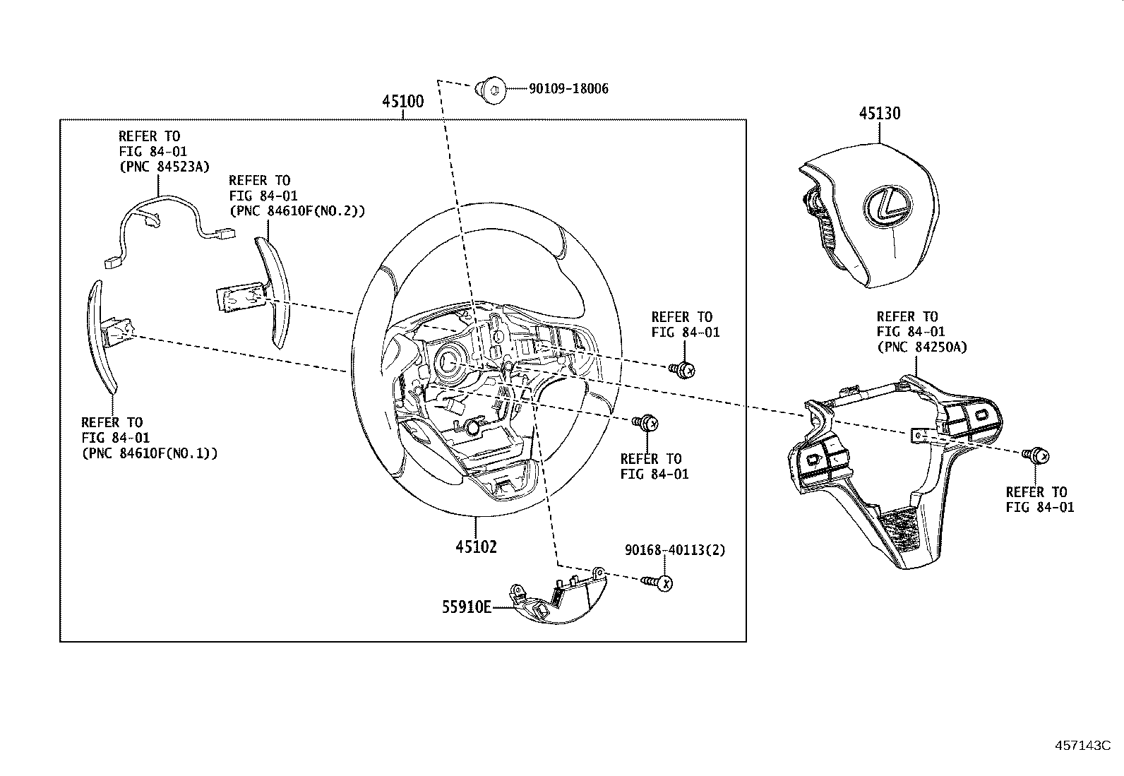 45100-11030-C2 WHEEL ASSY, STEERING product image