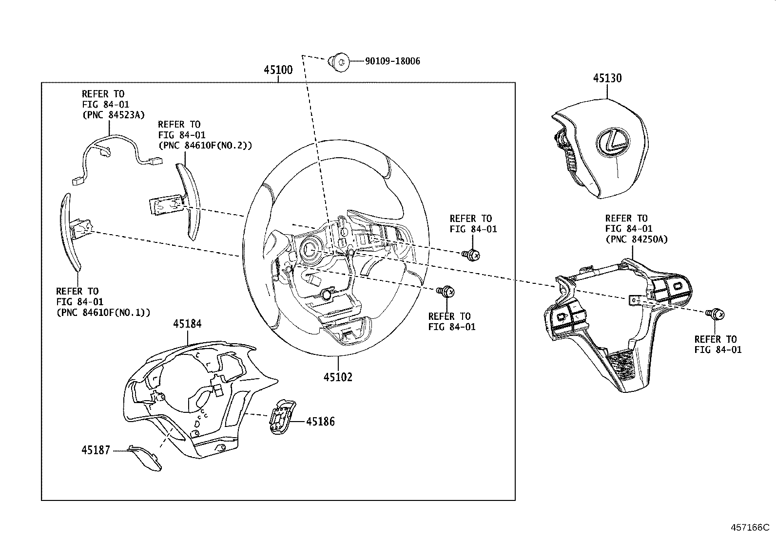 45100-11030-C2 WHEEL ASSY, STEERING product image