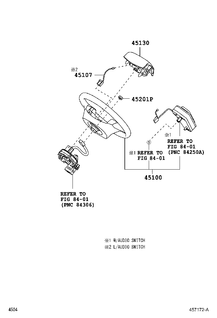 45107-BZ080 WIRE SUB-ASSY, HORN BUTTON product image