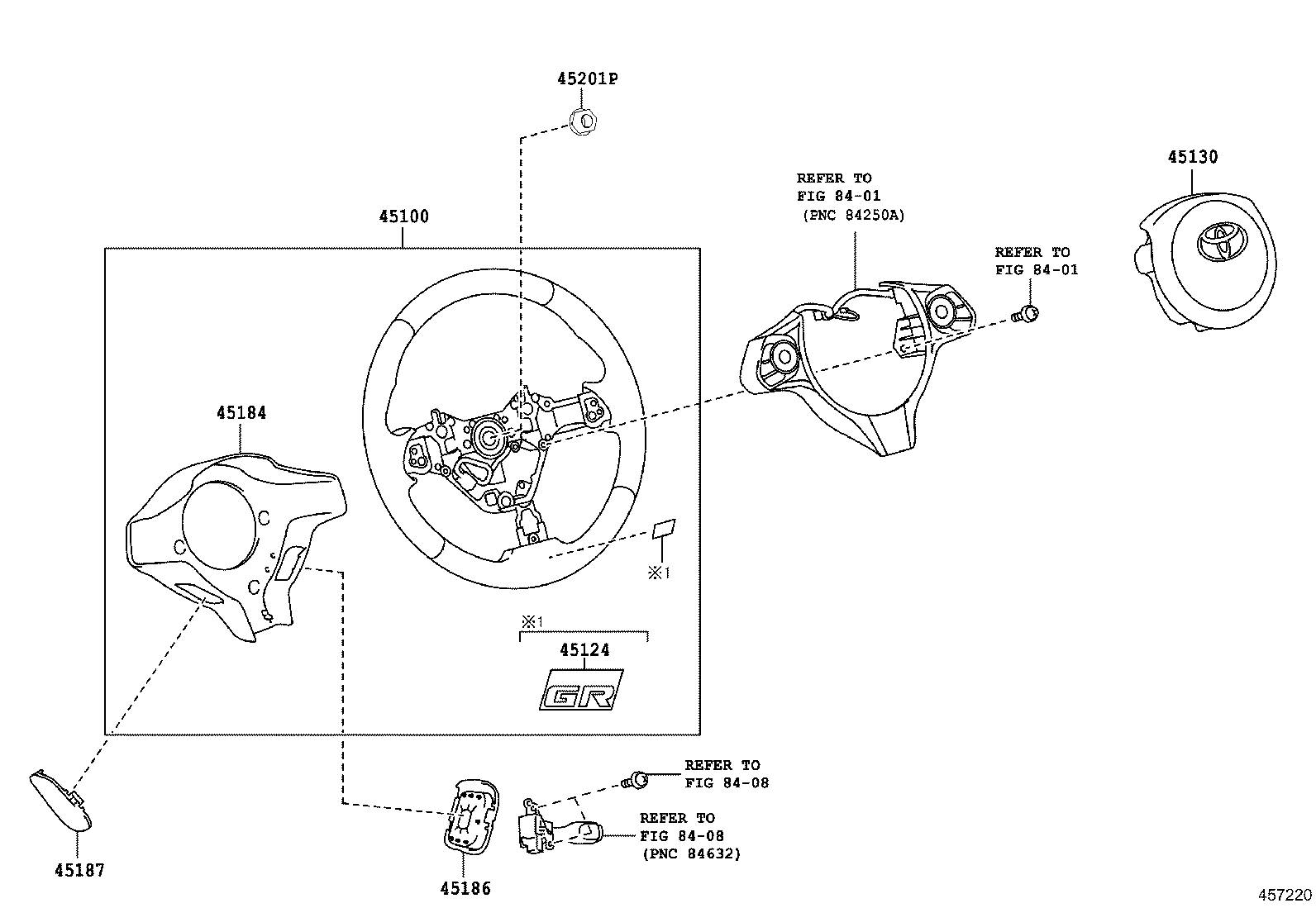 45117-52050-B0 ORNAMENT, STEERING WHEEL, NO.2 product image