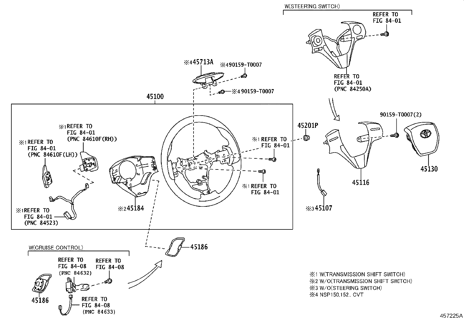 45107-0D010 WIRE SUB-ASSY, HORN BUTTON product image