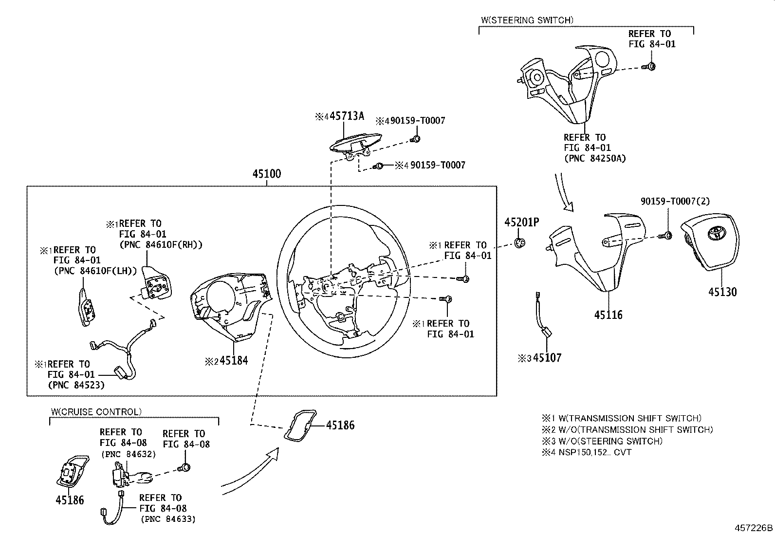 45100-0D820-C2 WHEEL ASSY, STEERING product image
