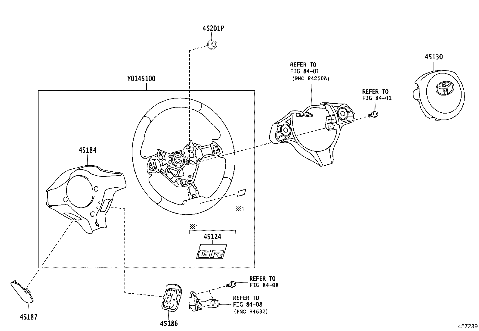 45100-48650-C3 WHEEL ASSY, STEERING product image