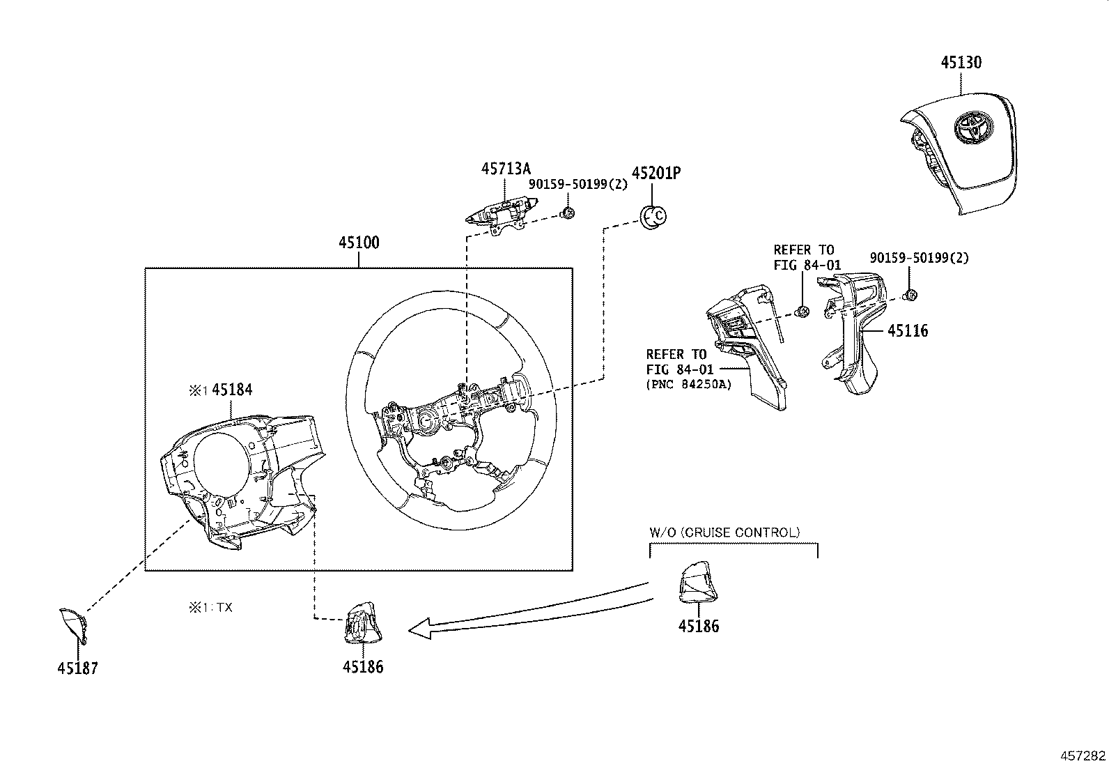 45100-0G021-C0 WHEEL ASSY, STEERING product image