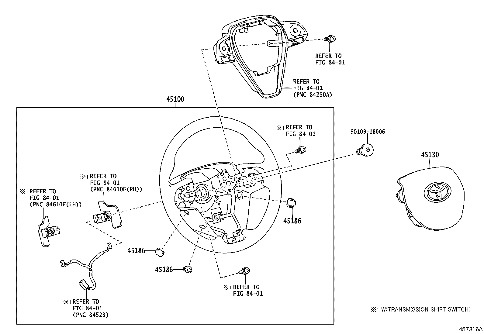 45100-06R30-C0 WHEEL ASSY, STEERING product image