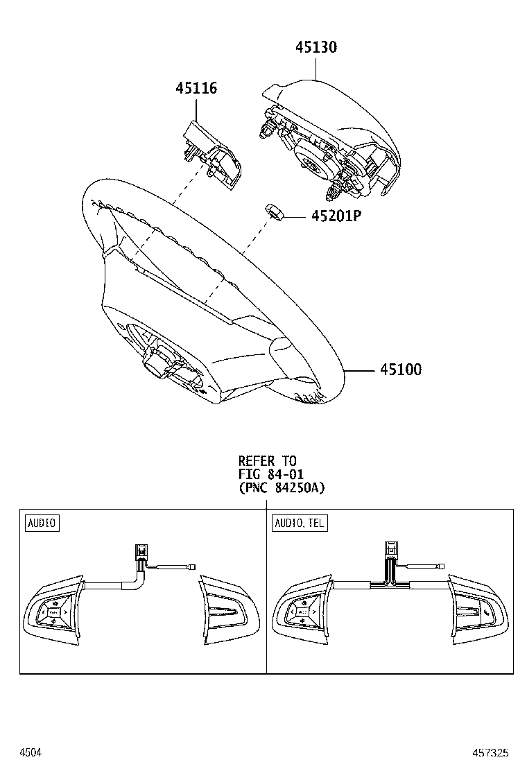 45102-BZ790-C0 WHEEL ASSY, STEERING product image