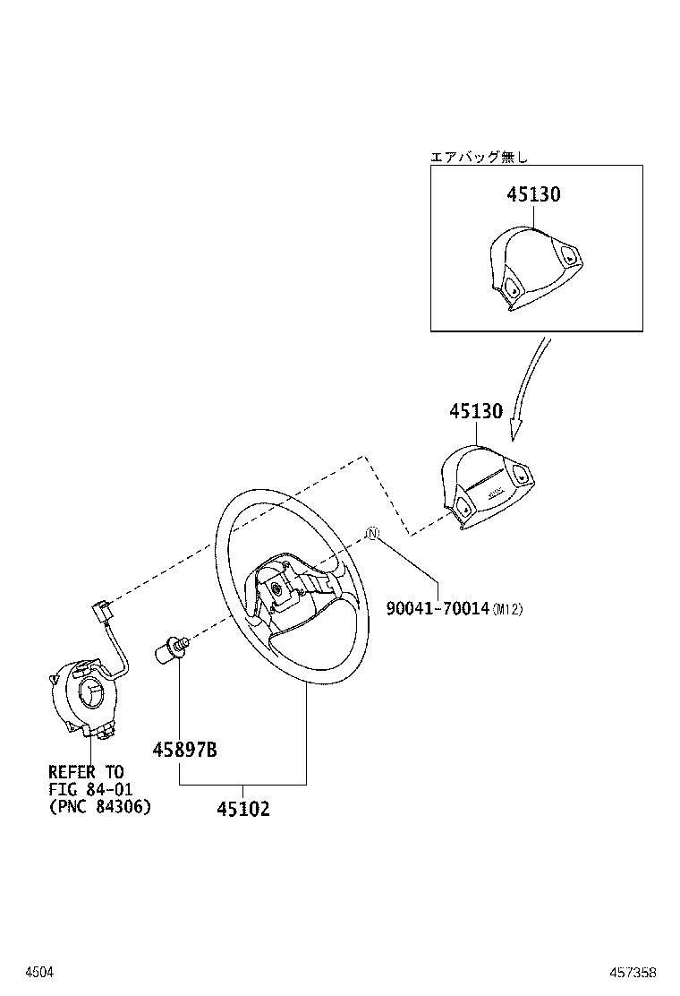 45102-97502-B0 WHEEL SUB-ASSY, STEERING product image