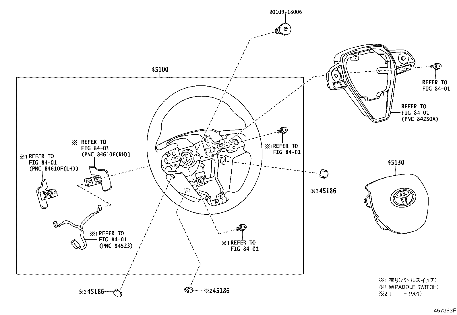 45130-33650-C0 BUTTON ASSY, HORN product image