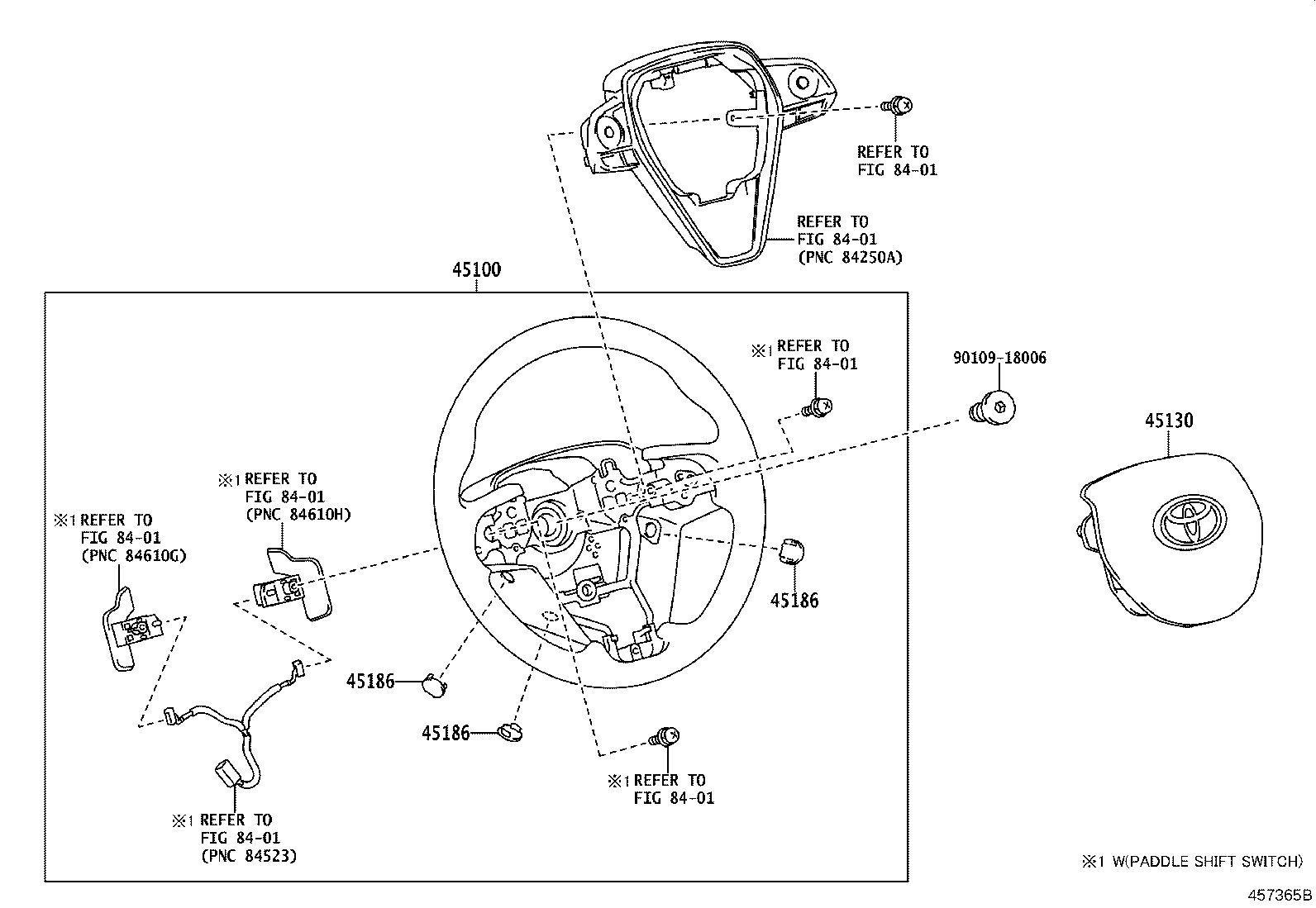 45100-07490-C2 WHEEL ASSY, STEERING product image