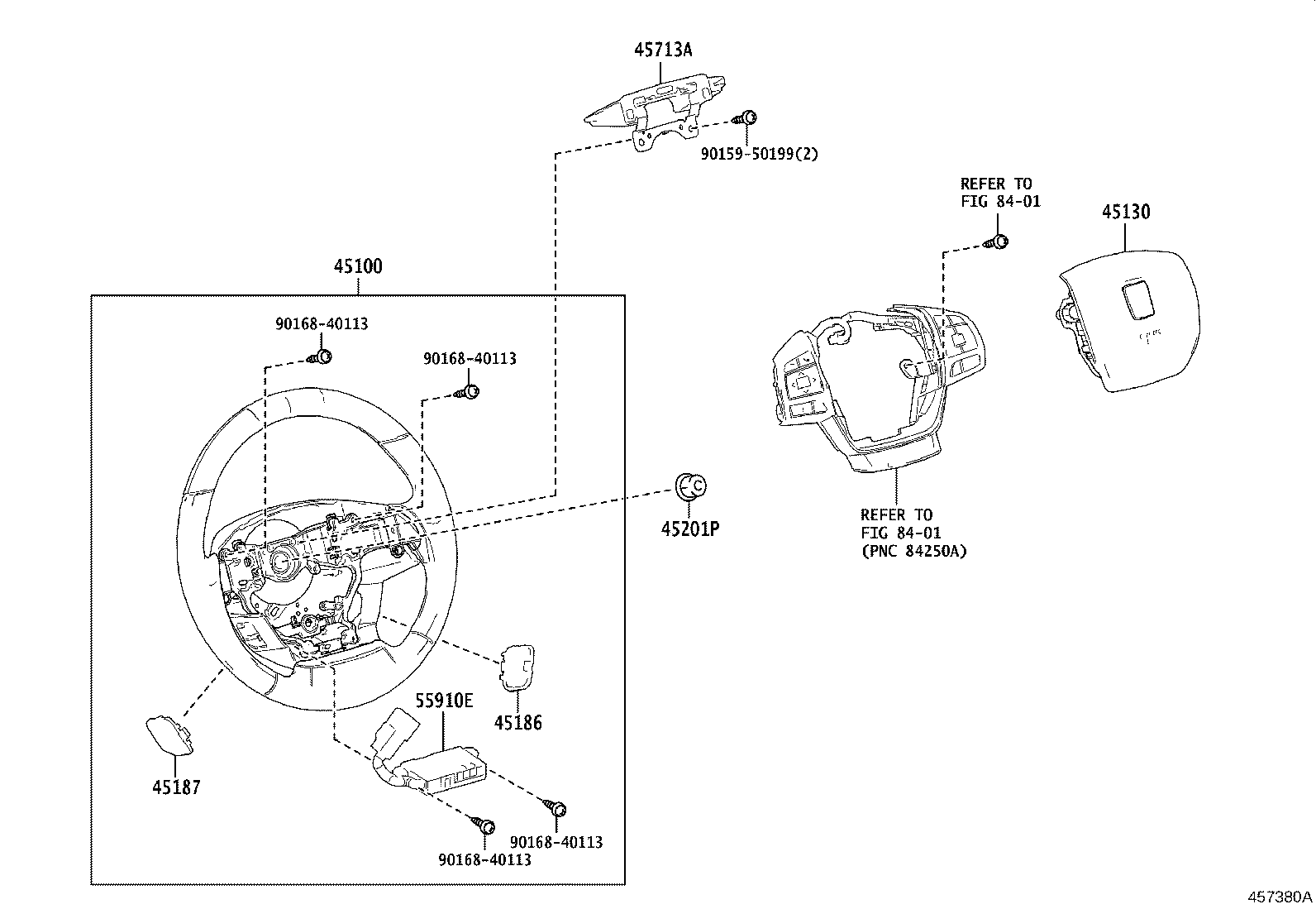 45186-40030-C0 COVER, STEERING WHEEL, LOWER NO.2 product image