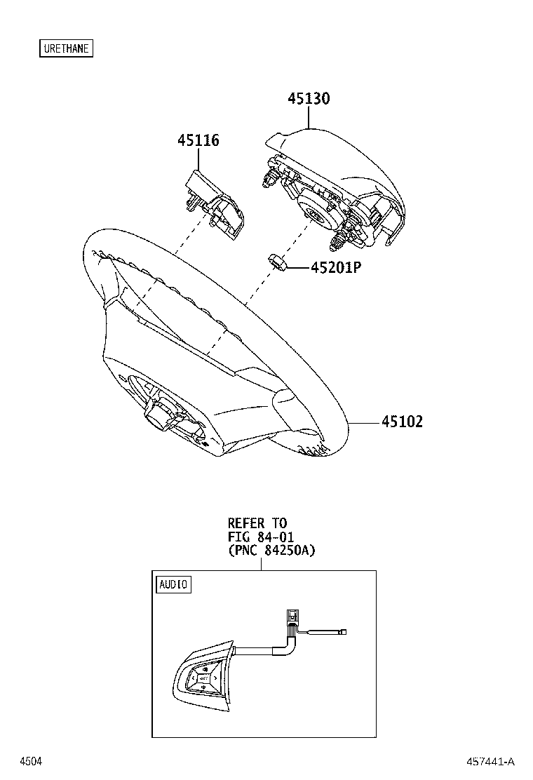 45116-BZ140-B0 ORNAMENT, STEERING WHEEL, NO.1 product image
