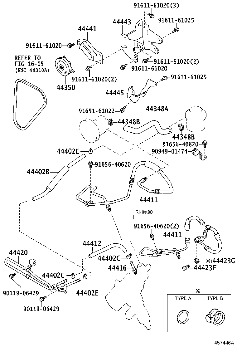 Toyota 44428-35040 HOSE(FOR RETURN TUBE OUTLET)