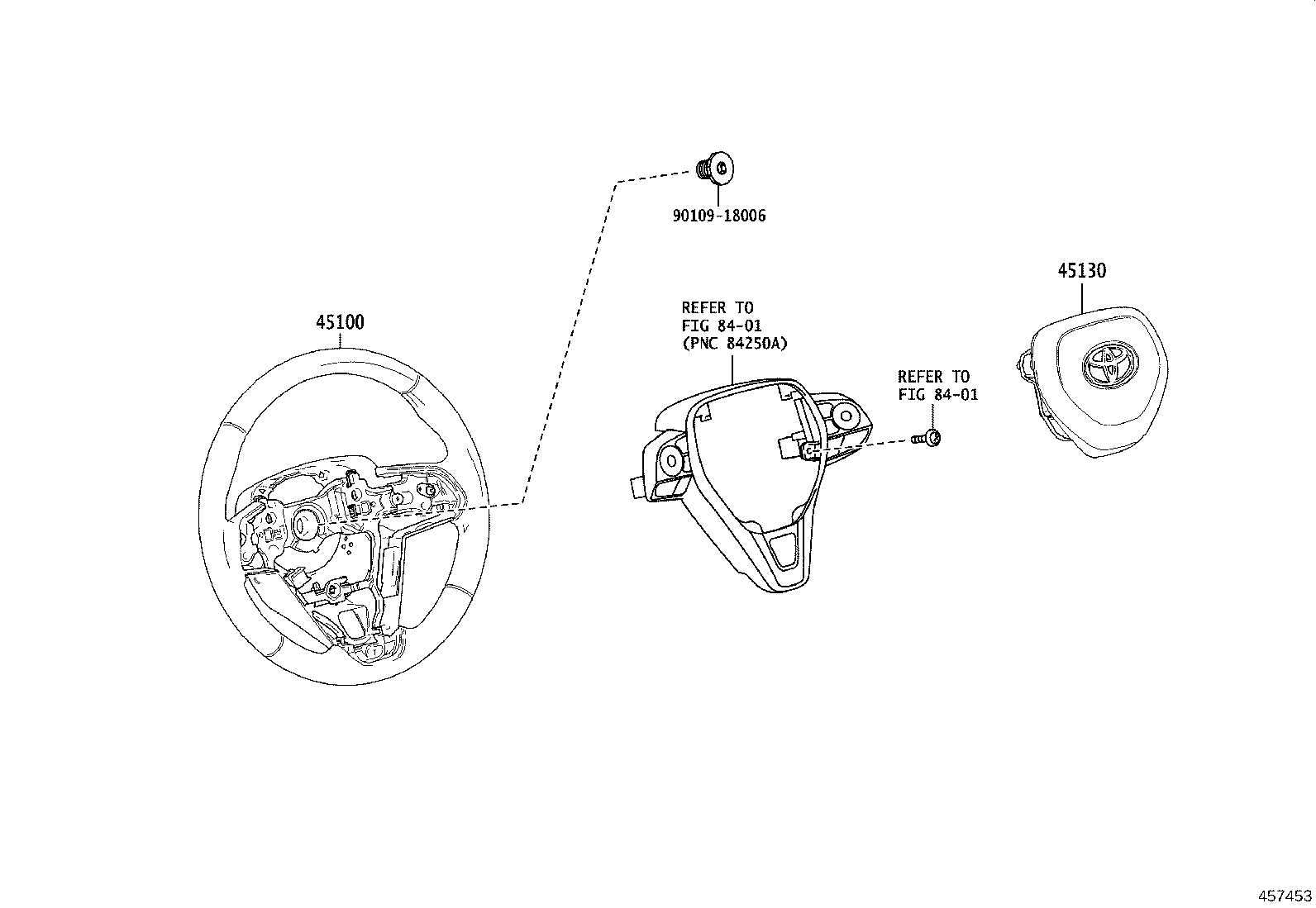 45130-42300-C0 BUTTON ASSY, HORN product image