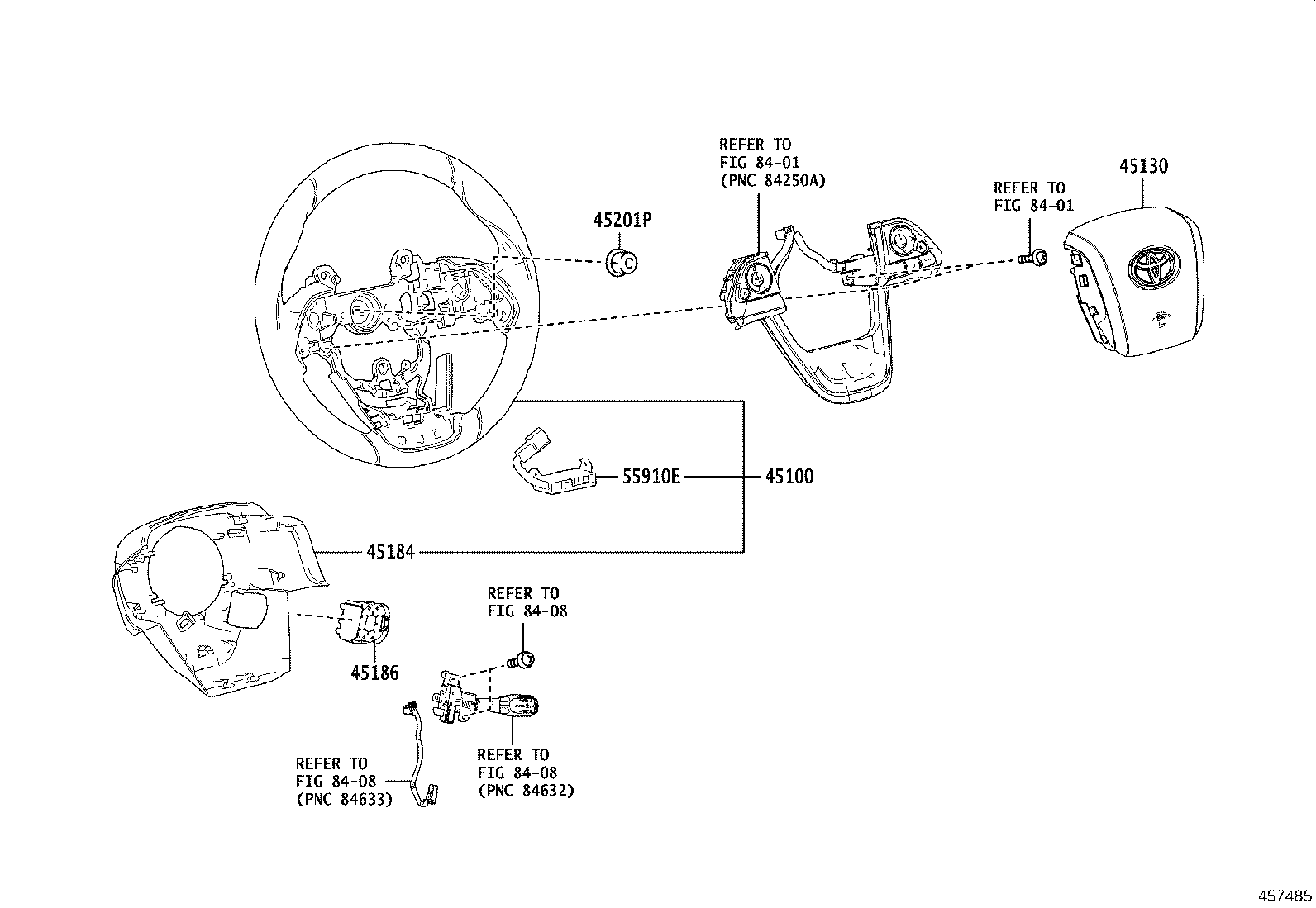 45130-47221-C0 BUTTON ASSY, HORN product image