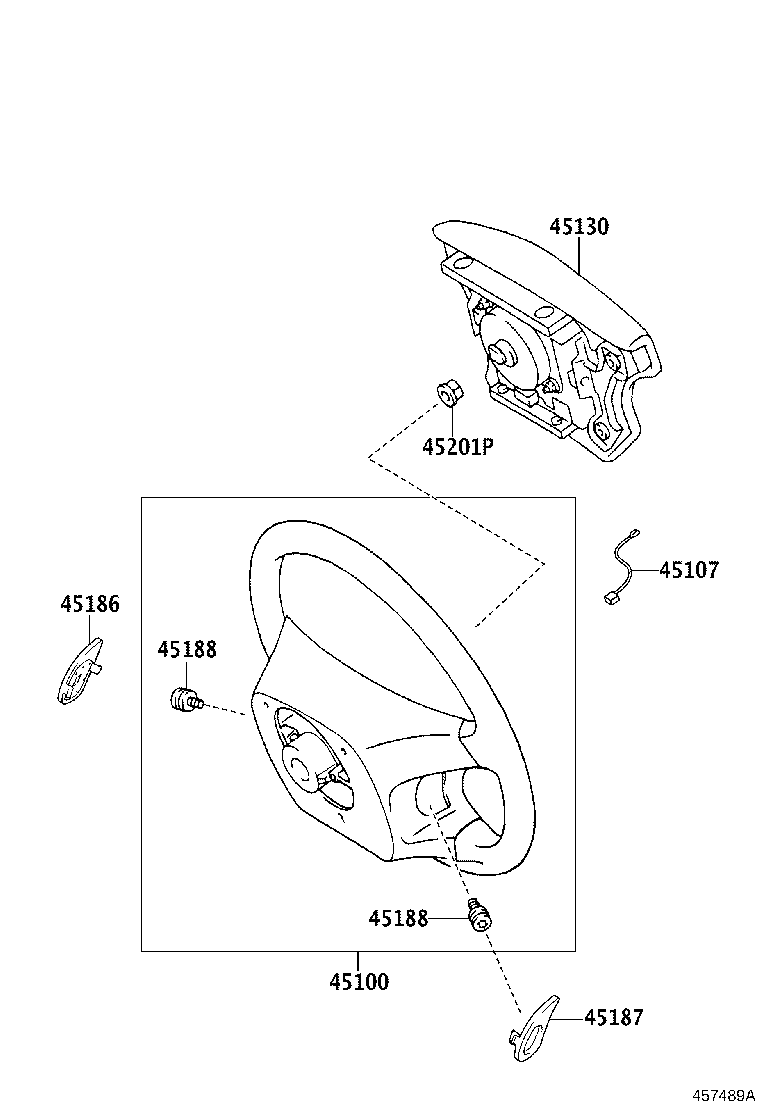 45100-28440 WHEEL ASSY, STEERING product image