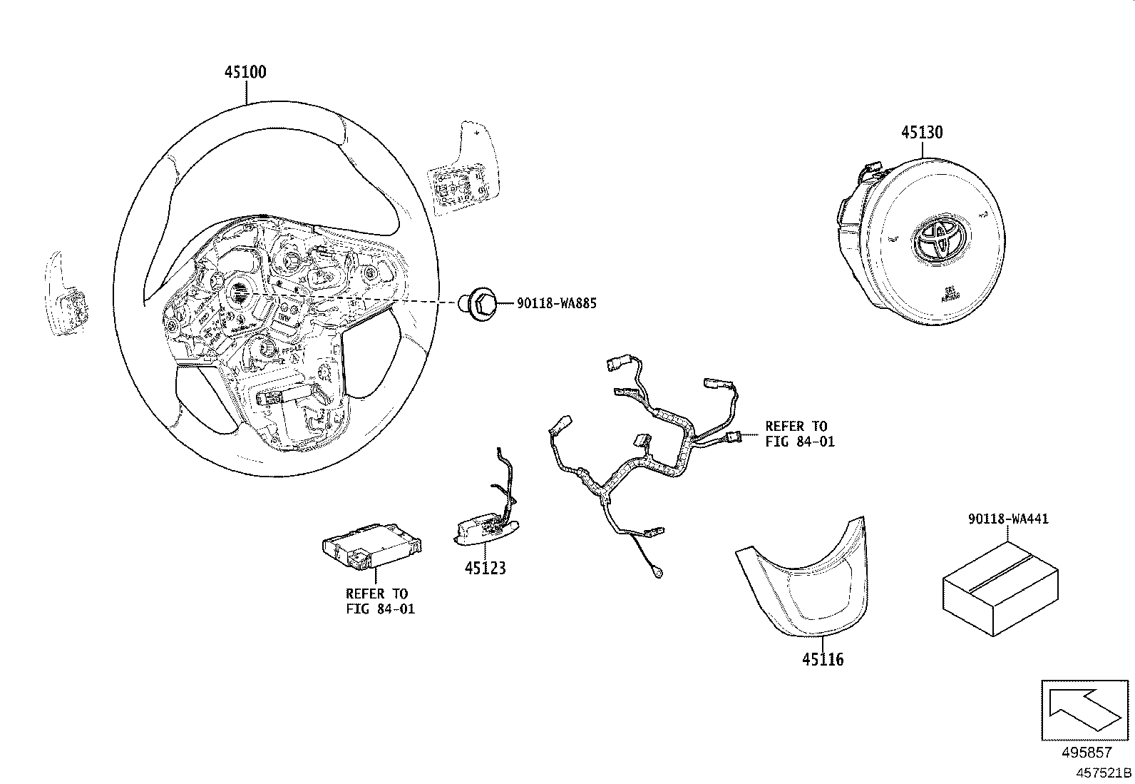 45130-WAA02 BUTTON ASSY, HORN product image