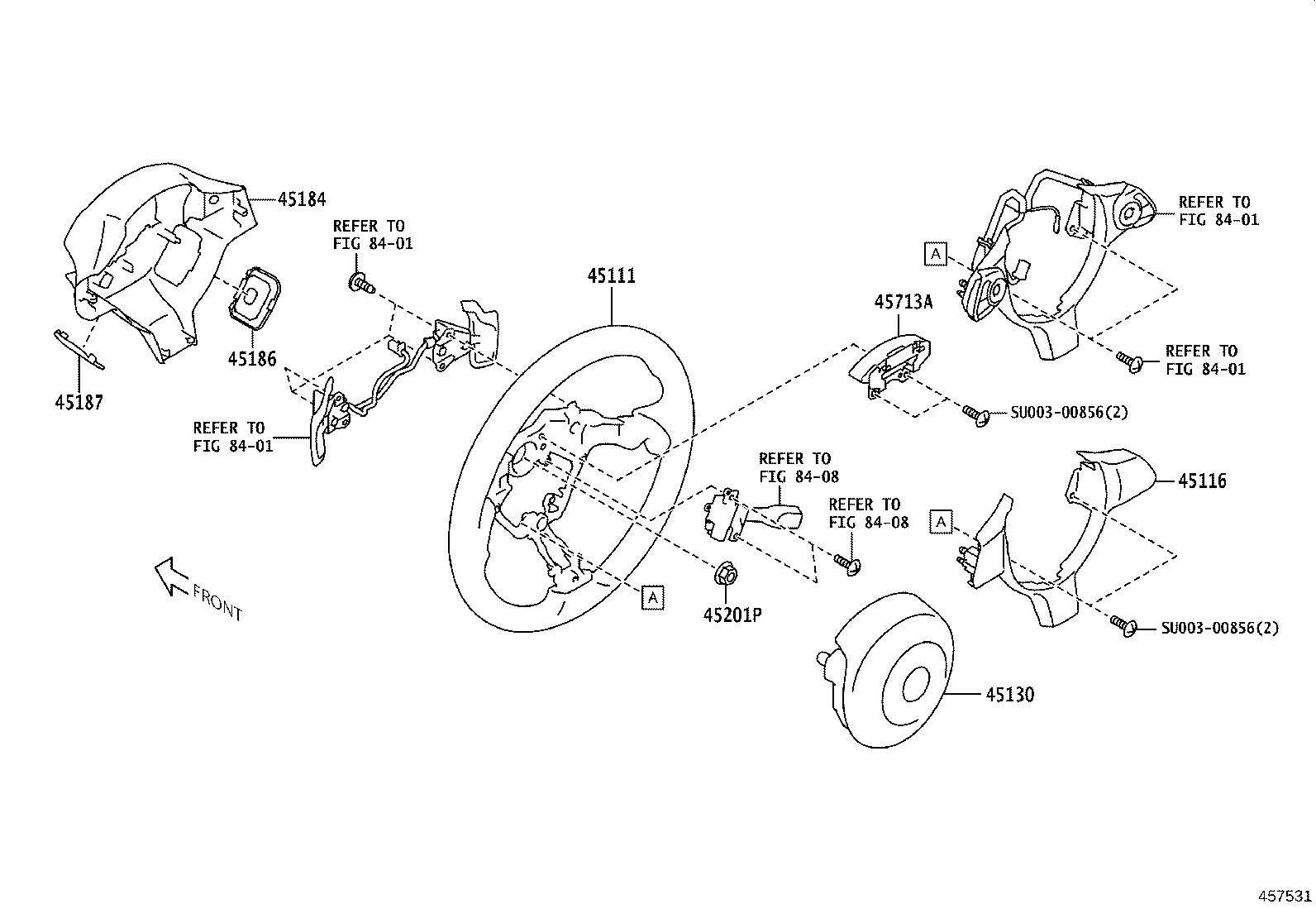 SU003-06384 COVER, STEERING WHEEL, LOWER NO.2 product image