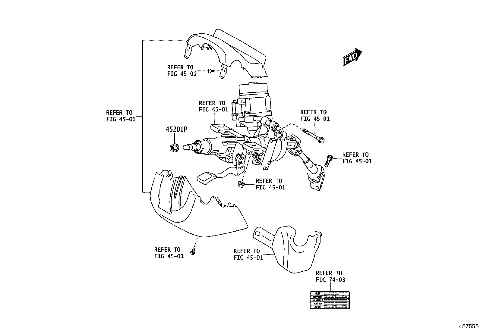 90118-WC080 NUT, STEERING WHEEL SET product image