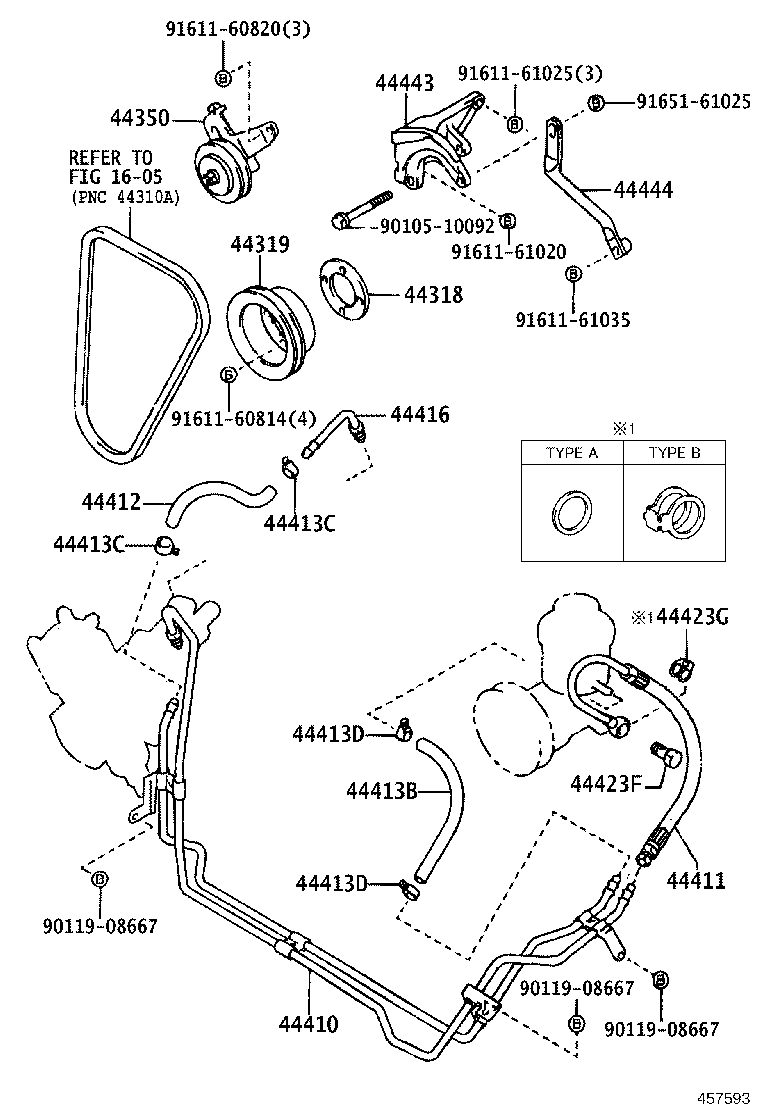 44348-35230 HOSE, OIL RESERVOIR TO PUMP, NO.1 product image
