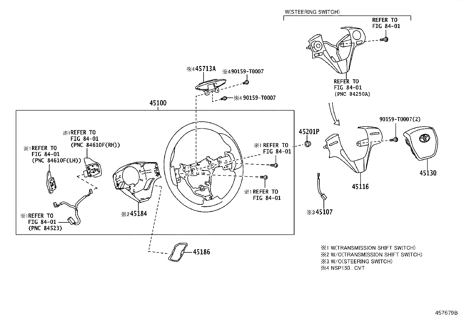 45100-0D841-C4 WHEEL ASSY, STEERING product image