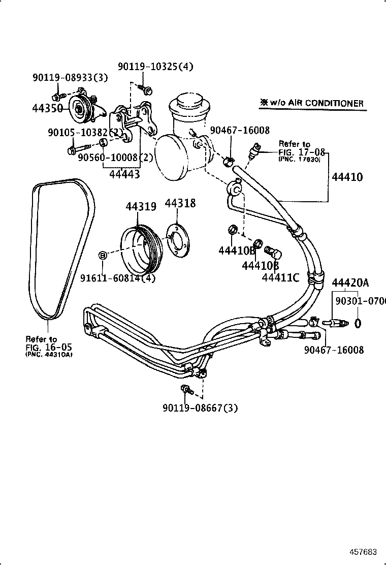 90447-18045 HOSE(FOR RETURN TUBE TO RESERVIOR) product image