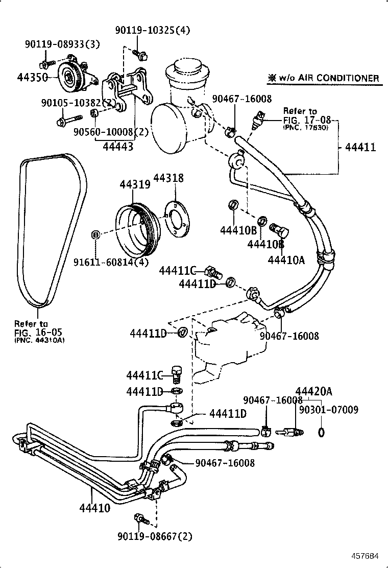 90447-18045 HOSE(FOR RETURN TUBE TO RESERVIOR) product image