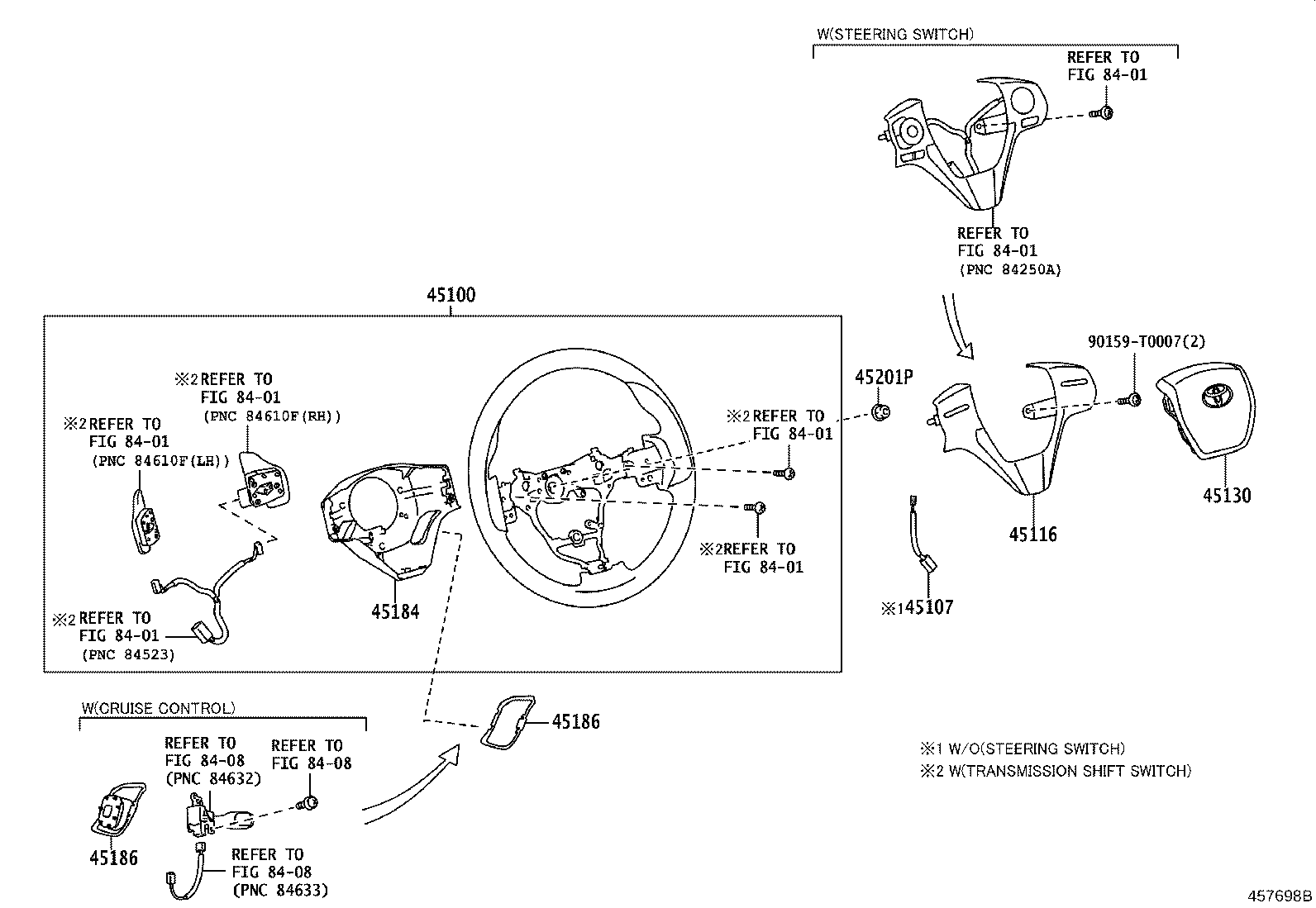 45100-0DA20-C1 WHEEL ASSY, STEERING product image